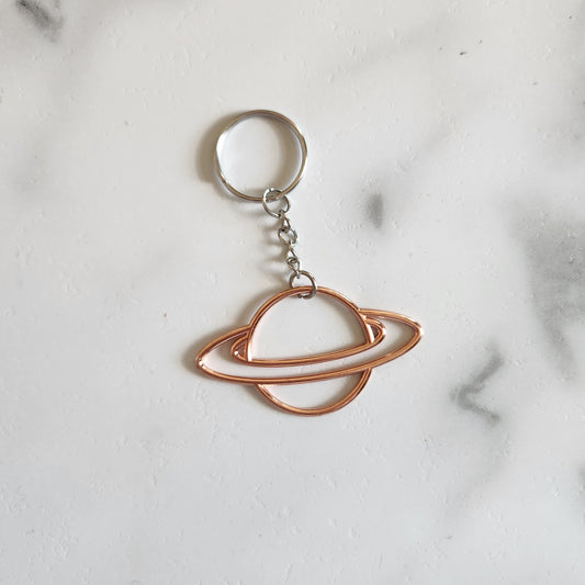 Planet Keychain - Rose Gold