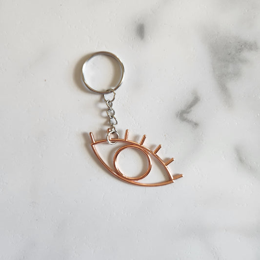 All Seeing Eye Keychain - Rose Gold