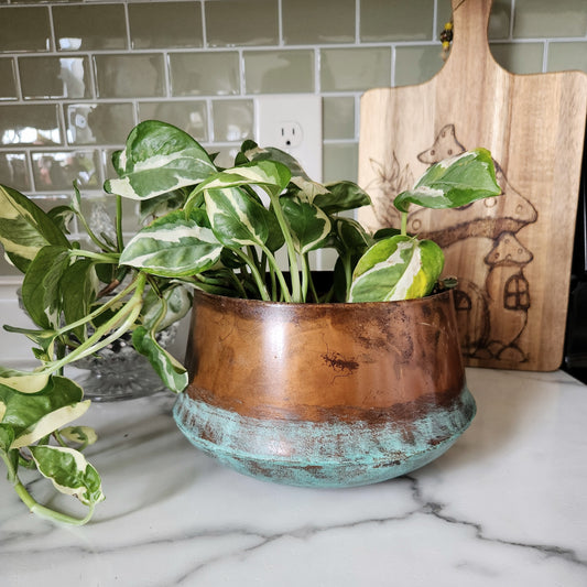 Copper Style Planter | Plant Pot | Copper Pot | Rustic Decor